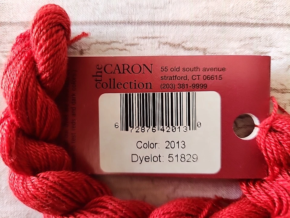 Caron Impressions Laquer Red  #2013 Silk Wool Thread 36 yd 33m - Image 2 of 4