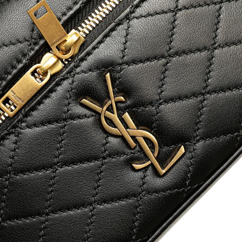 Saint Laurent Gabby Mini Vanity Bag in pelle nera da donna usata