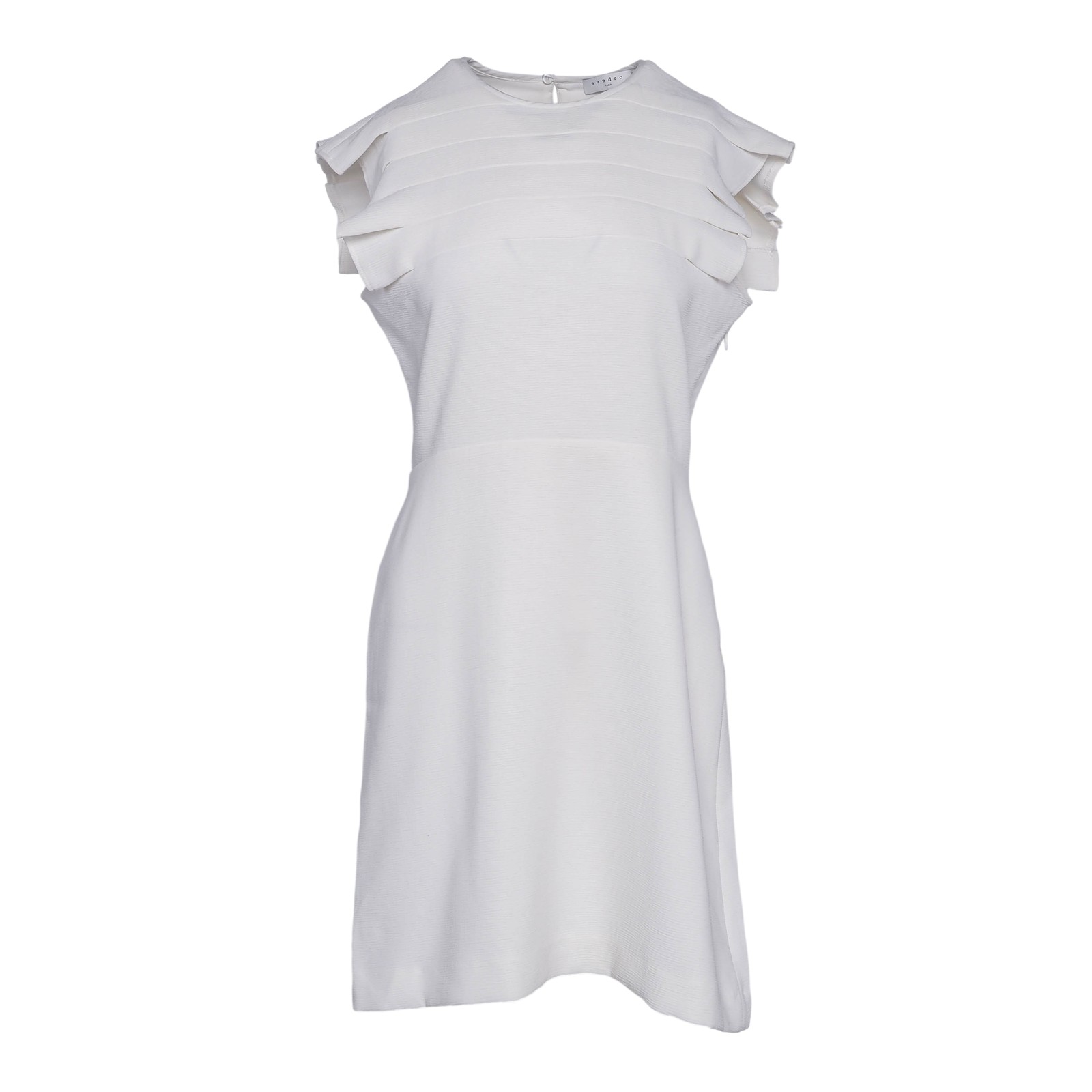 Sandro Women's Dress Mini Round Neck White FR 40 / US 8 L R5429E