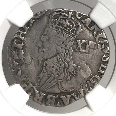 NGC-VF35 ヴィクトリア ヤングヘッド　１シリング　1870年 1634-35 One Shilling England Great Britain NGC Clipped (VF Details