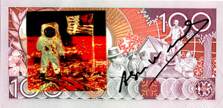 A. WARHOL 100 GULDEN BANKNOTE mit der Hand signiert
