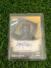 2025 Topps Chrome Star Wars Aayla Secura Gold Auto 37/50 - Amy Allen