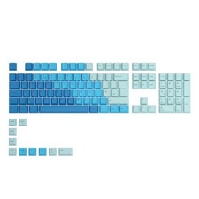 Image of Glorious Premium GPBT Keycaps 115 PBT keycaps UK ISO Layout Caribbean Ocean