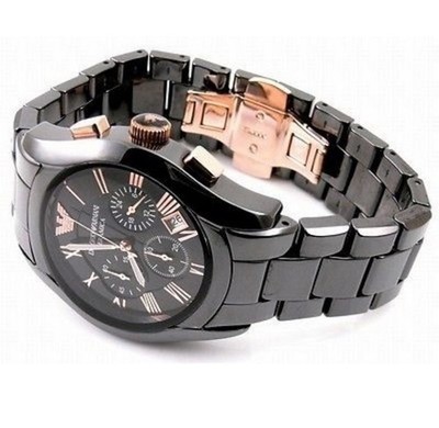 Emporio Armani Ceramica Black Men's Watch - (AR1410) for sale