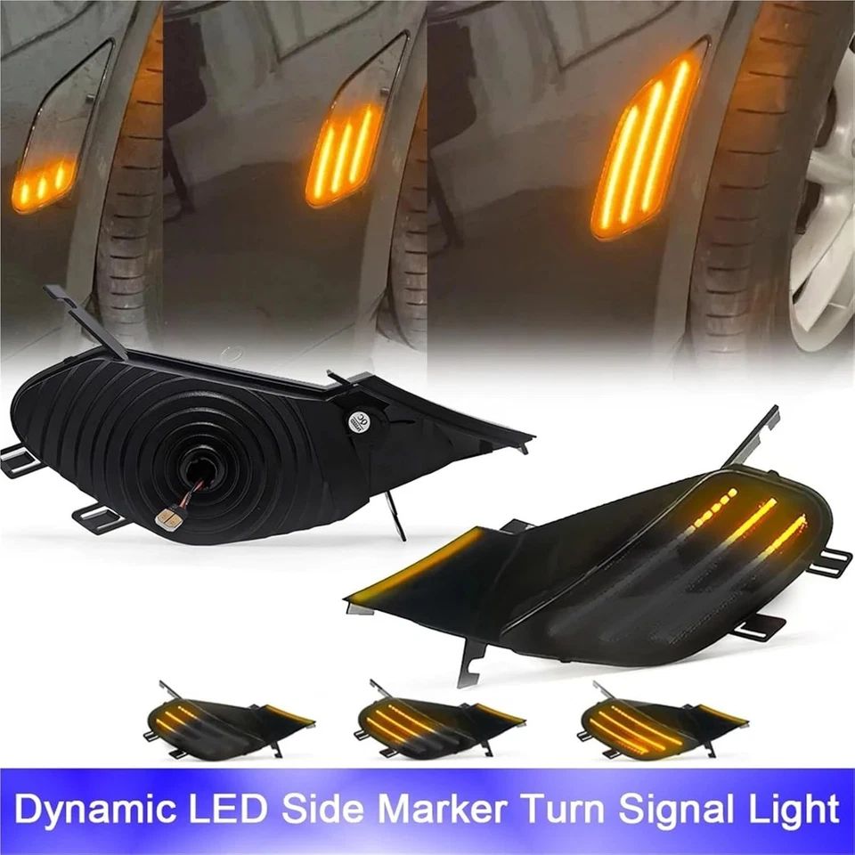 2x Smoked Front Side Marker Signal Lights Amber for Porsche Cayenne 955 2003-06 Foto 2 de 4