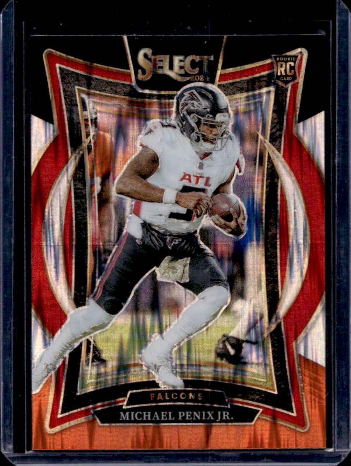 2024 Select Michael Penix Jr. Concourse RC Black and Orange Prizm Shock #80
