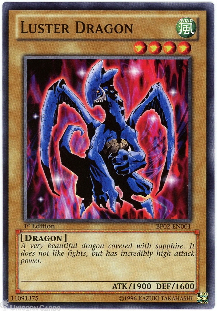 BP02-EN001 Luster Dragon : Mosaic Rare 1st Edition Mint YuGiOh Card