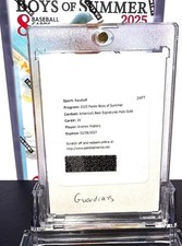 2025 Andrew Walters Panini Boys of Summer Gold Signature #39 Redemption Card