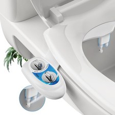 Ultra-Slim Bidet Attachment for Toilet, Retractable Dual Nozzles for Hygienic...
