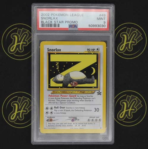 Snorlax #49 Black Star Promo Pokémon League 2002 Pokémon Trading Card MINT PSA 9