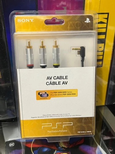 Sony OEM AV Cable For PSP 2000/3000 Series Gold Variant BRAND NEW!