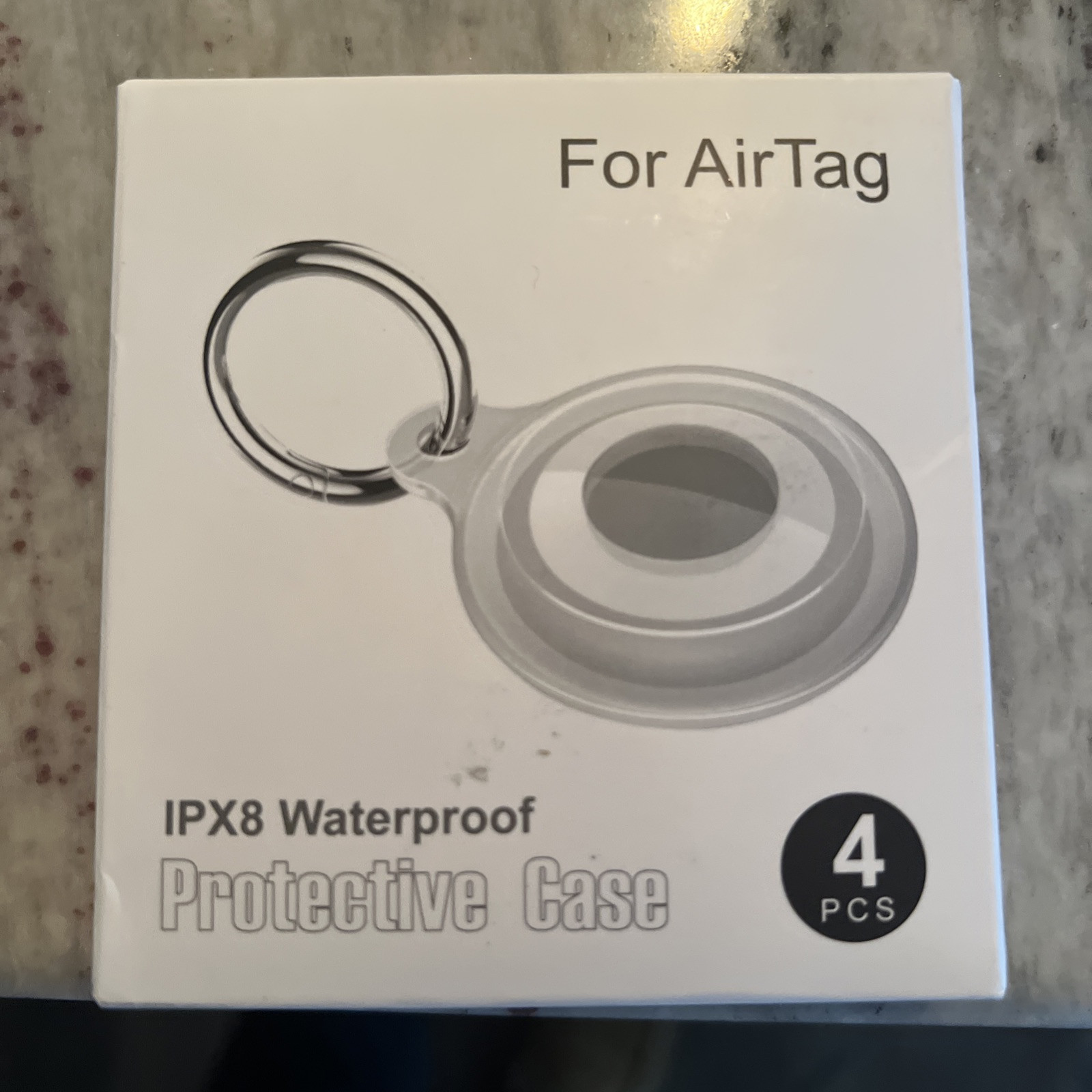 4 Pack Waterproof Airtag Keychain Holder for Apple GPS Tracker