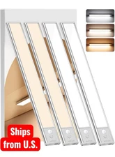 4X Under Cabinet Light 10“ Motion Sensor Cordless Magnetic Closet Rechargeable