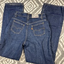 Vintage Levis Jeans Women 13 Orange Tab California Straight High Rise 80s 28x31"