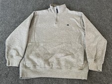 Nautica Competition VTG 1/4 Zip Sweater Sweatshirt Gray Logo Pullover 90s XL