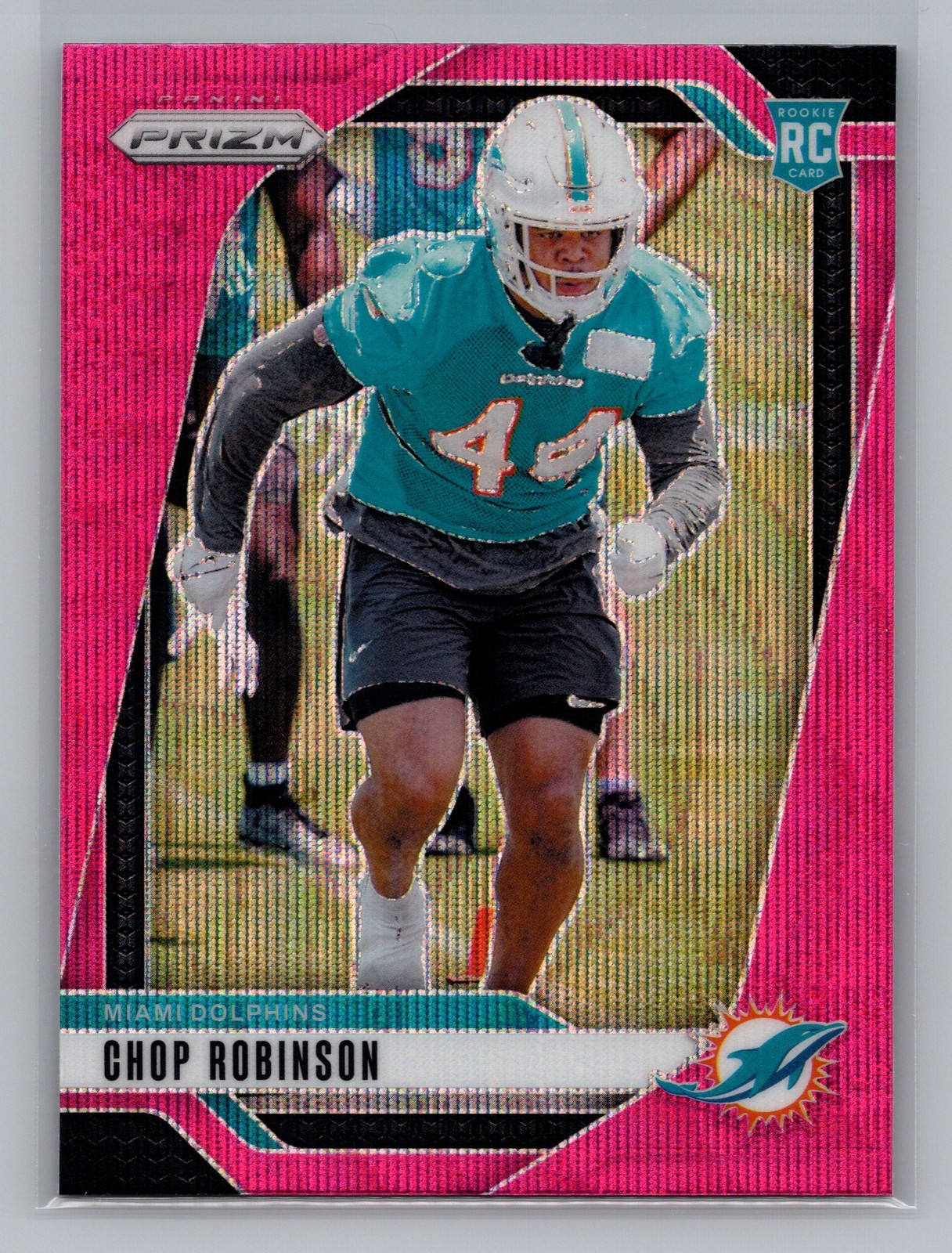 2024 Panini Prizm Chop Robinson Miami Dolphins Pink Wave Rookie #319 9275