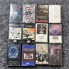 Lot Of 12 Vintage Cassette Tapes Rock 80s Vtg Not Tested   