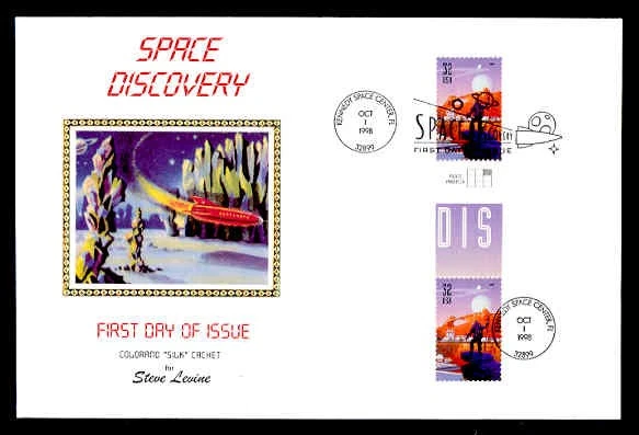 SPACE DISCOVERY PRESS SHEET FIRST DAY COVERS- HORIZONTAL GUTTER PAIR SET - Image 4 of 4
