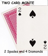 JUMBO TWO CARD MONTE - 4 7/8" x 7 7/8" - Magic Trick - Easy to Do