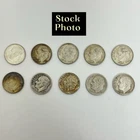 90% Silver Junk Silver 10 Roosevelt Dimes Pre 1964 FREE SHIPPING