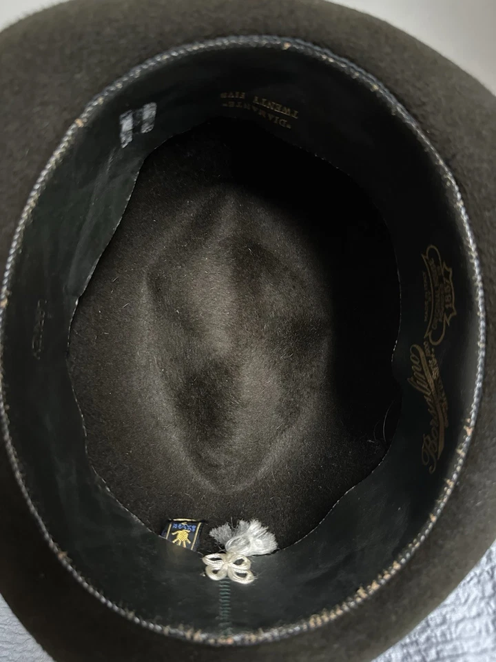 Fieltro de piel negro Borsalino Diamante Twenty Five talla 7 Foto 3 de 4