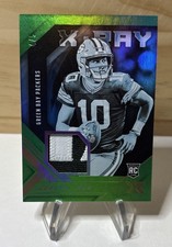 2020 Panini XR - X-Ray Swatches Jordan Love #XR-JL Green /5 (MEM, RC)