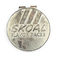 Vtg Brass Money Clip Spring Style Minimalist Patina Aged Metal USA Made MCM
