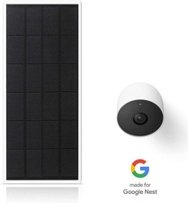 Wasserstein Solar Panel for Google Nest Cam Outdoor Security Camera White