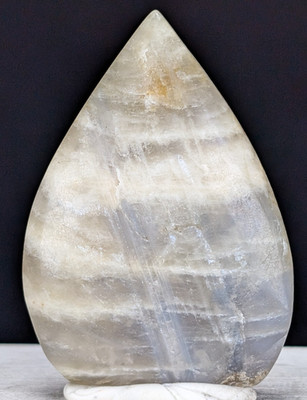 Moonstone Freeform Teardrop Ornament Tower Blue Flash Crystal Gemstone