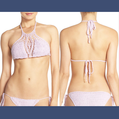 NWT Lisa Maree Amazing Grace Crochet Bikini Top in Lilac Purple [ LARGE ] #R723