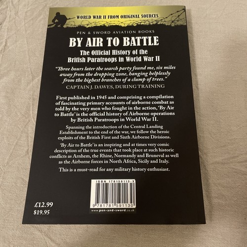 ORIGINAL Military War Paperback Book Cafe WW2 Air To Battle British Paratroops N - Picture 3 of 7