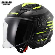 LS2 OF616 AIRFLOW II OPEN FACE ECE22.06 MOTORCYCLE CRASH HELMET RUSH HAPPY DREAM