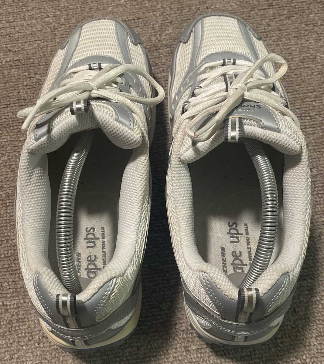 Womens Size 11 2010 Skechers Shape Ups White & Blue Walking