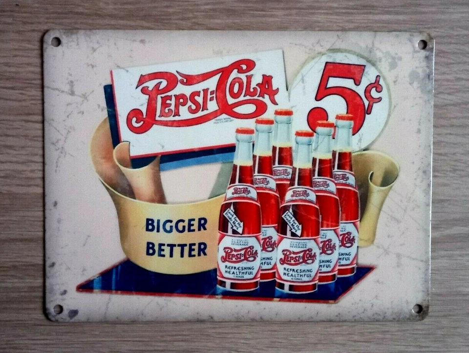 PEPSI COLA RETRO METAL SIGN 20cm x 15cm (BRAND NEW) - Image 1 of 1