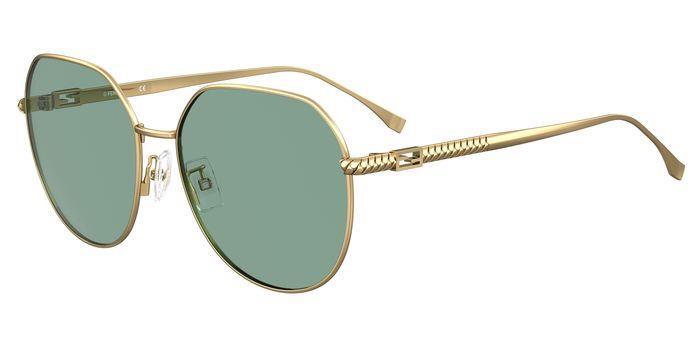 Fendi Sonnenbrille FF 0451/F/S 001/O7 Gold Grün Damen Echt