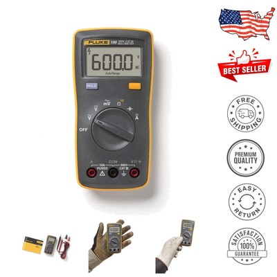 Versatile Palm-Sized Multimeter: 600V AC/DC Measurement, 10A Current Capability