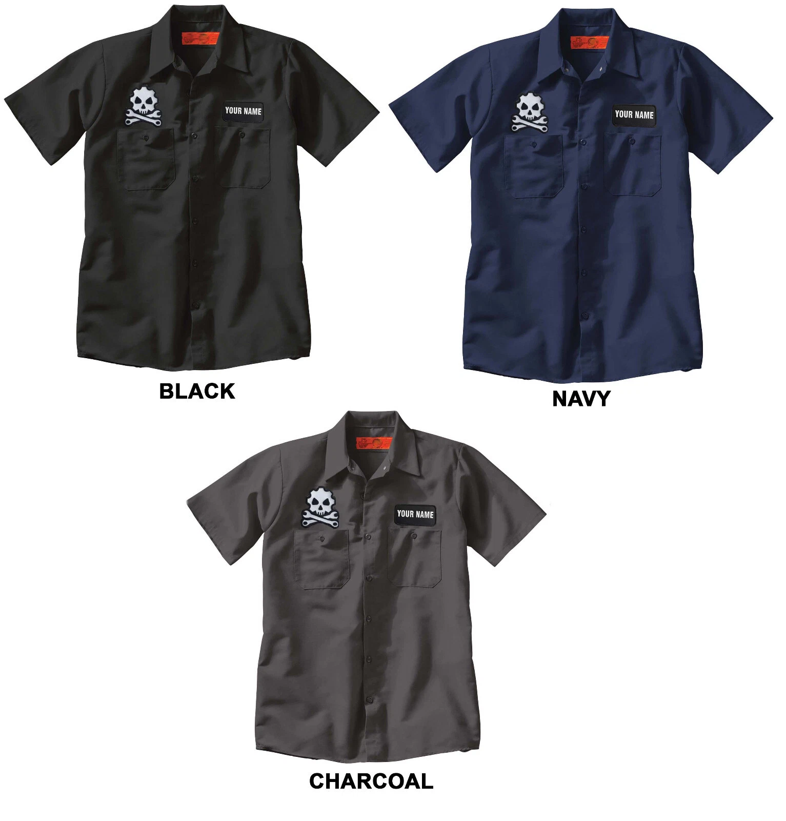 Skull Wrenches Embroidered PATCH + Mechanic WORK SHIRT Auto + CUSTOM NAME Option
Opens in a new wind