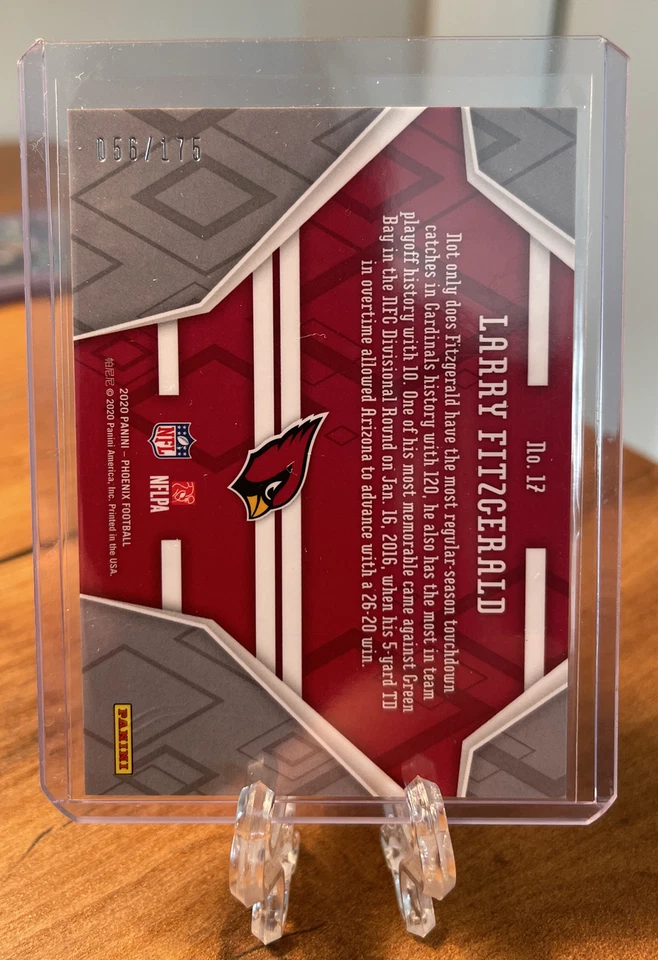 Larry Fitzgerald Panini Phoenix “Game Over” /175 Insert WR Cardinals 💥 SP - Image 2 of 2
