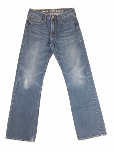 American Eagle Relaxed Straight 100% Cotton Medium Wash Jeans Men's Size 30x32