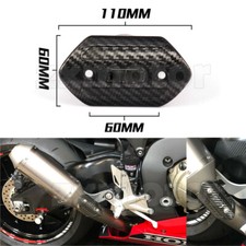 Protector de tubo protector térmico de escape de motocicleta protector de talón fibra de carbono real