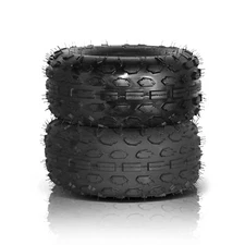 2pcs 145/70-6 ATV Go Kart Tires 4 Ply Rated Black Rubber Max Load: 156Lbs