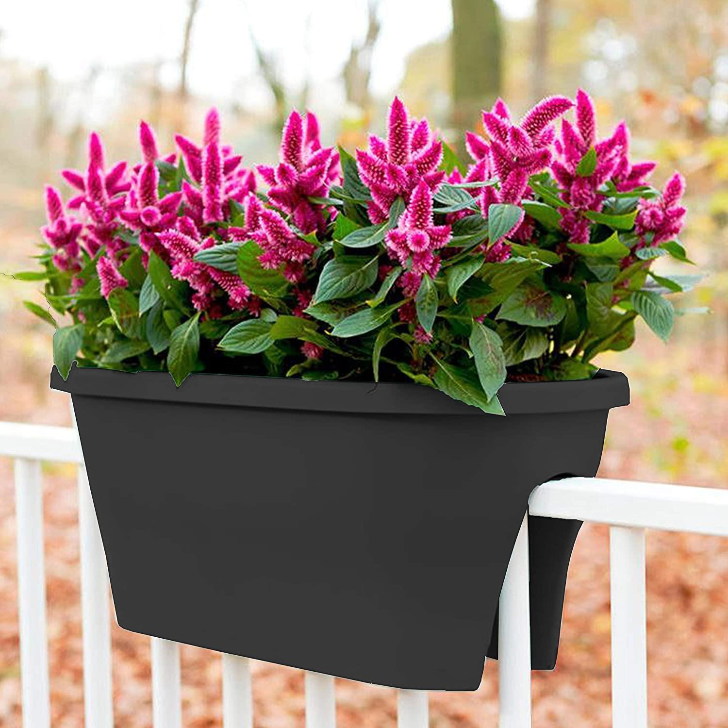 Flower Bridge Hanging Planter Plant Pot Fence Railing Balcony Decking ...