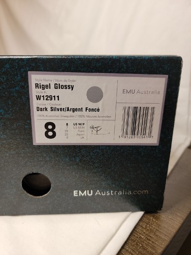 EMU Australia Womens Gray/Silver Bow-Accent Rigel Suede Winter Boots Size 8 NEW - Picture 9 of 9