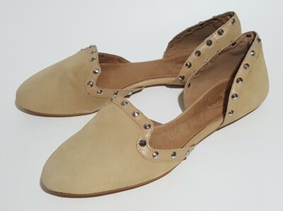 Corso Como D'Orsay Studded Slip On Flat Womens Shoes 9