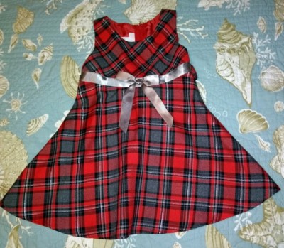 Bonnie Jean Holiday Christmas Girls Dress SZ 12 months