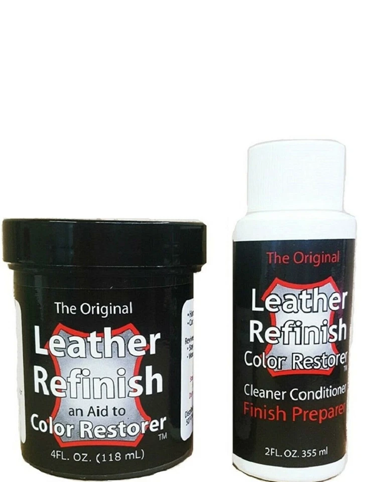 Restaurador de color de acabado de cuero + limpiador acondicionador preparador de tinte con paño gratis Foto 4 de 4