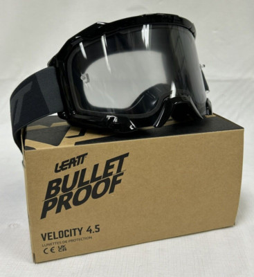 New! Leatt Bullet Proof Goggle Velocity 4.5 Black! Part #8020001115 $29.99