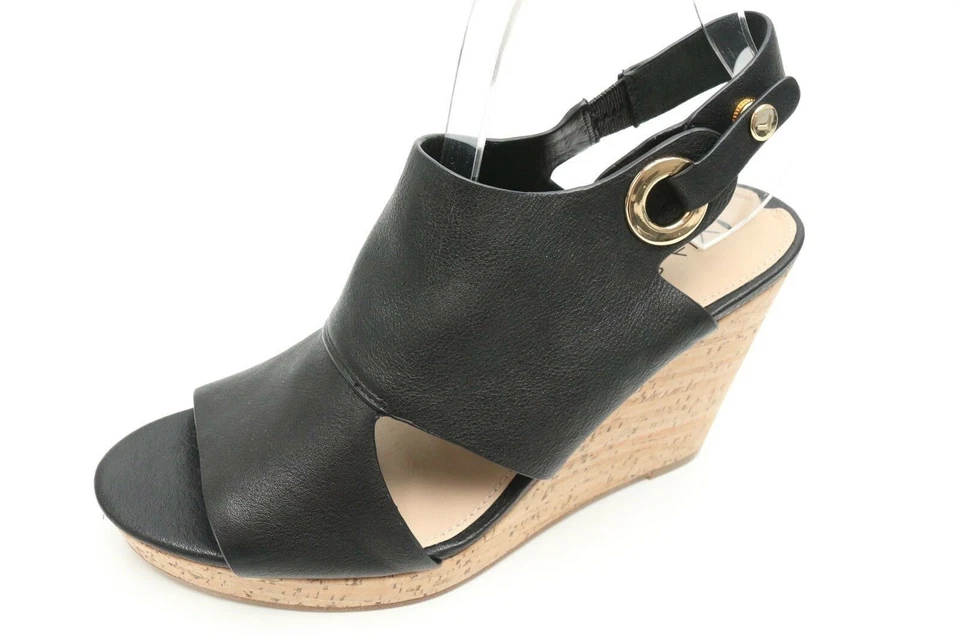 Sandalias con hebilla de tacón de cuña con plataforma negras VIA SPIGA talla 8 M EU 39 Foto 2 de 4