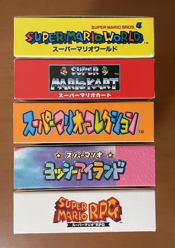 Nintendo Super Famicom Super Mario Lot 5 set w/box SFC SNES Games Japan - Picture 4 of 10
