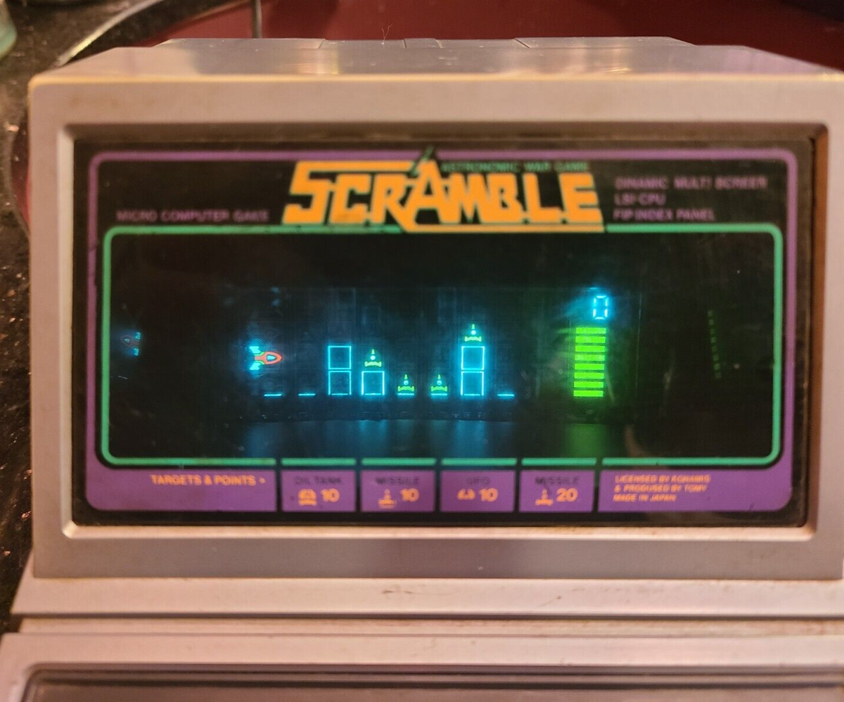 LSIゲーム TOMY SCRAMBLE LSI Game SCRAMBLE Boxed Handheld Console Game TOMY LSI